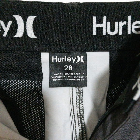 Hurley Shorts Mens 28 (30x10) Ion Gray Printed Hybrid Walk Stretch New - Picture 3 of 12